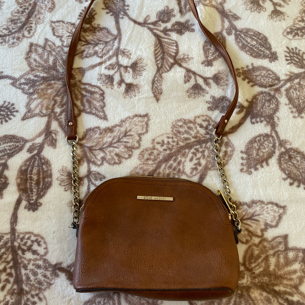 Brown Steve Madden Satchel Crossbody Purse